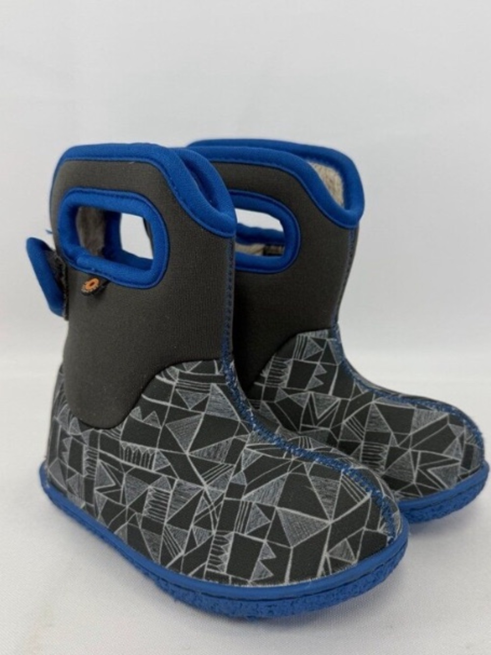 Bogs Kids Blue & Gray Geometric Pull-On Winter Boots